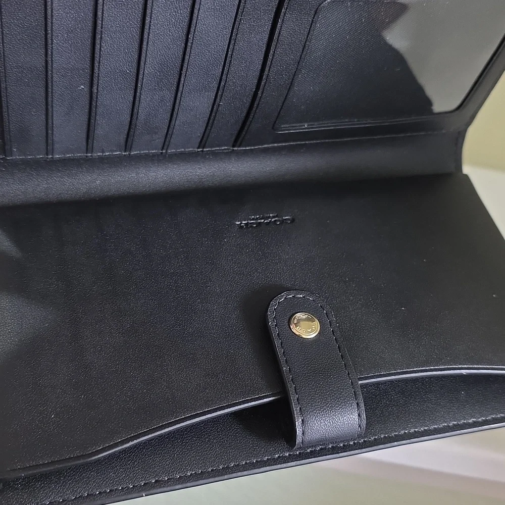 COACH C2874 Phone Wallet In Signature Canvas Gold/Walnut/Black NWOT - Picture 7 of 15